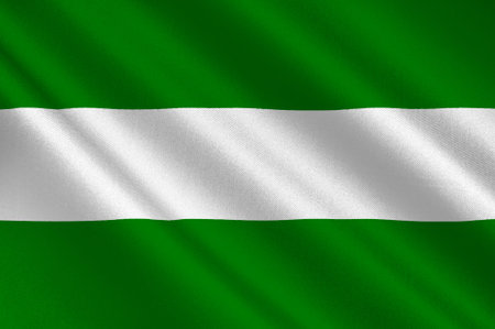 Flag of Rotterdam is a city in South Holland, the Netherlands. 3d illustrationの写真素材