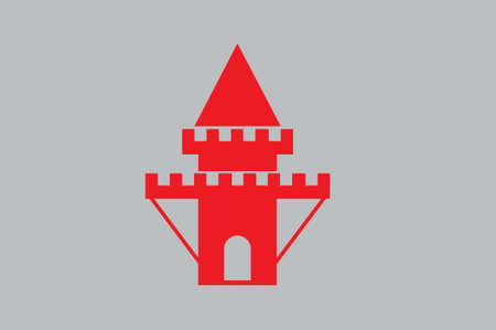 Flag of Nykoping is a locality and the seat of Nykoping Municipality, Sodermanland County, Sweden. 3d illustrationの写真素材