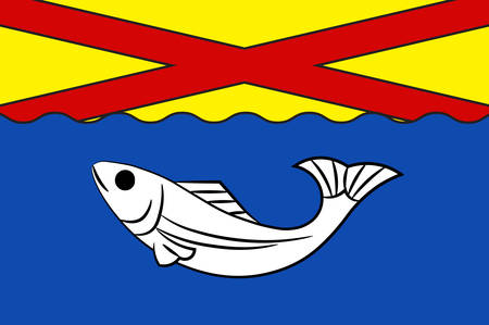 Flag of Kalletal is a municipality in the Lippe district of North Rhine-Westphalia, Germany. Vector illustrationのイラスト素材