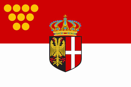 Flag of Neuss is a city in North Rhine-Westphalia, Germany. Vector illustrationのイラスト素材