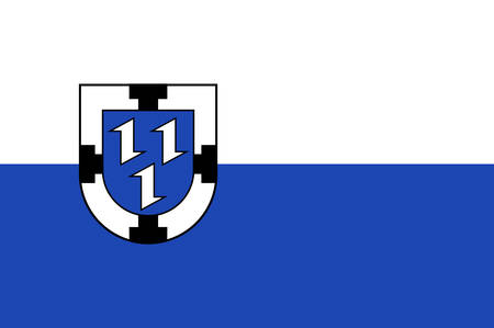 Flag of Bottrop is a city in west central Germany, on the Rhine-Herne Canal, in North Rhine-Westphalia. Vector illustrationのイラスト素材
