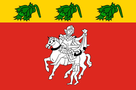 Flag of Nottuln is a municipality in the district of Coesfeld in the state of North Rhine-Westphalia, Germany. Vector illustrationのイラスト素材