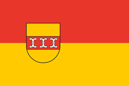Flag of Borken is a district in the northwestern part of North Rhine-Westphalia, Germany in the Muenster region. Vector illustrationのイラスト素材