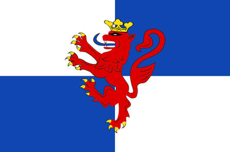 Flag of Horstmar is a city, located in North Rhine-Westphalia in the Steinfurt district, Germany. Vector illustrationのイラスト素材