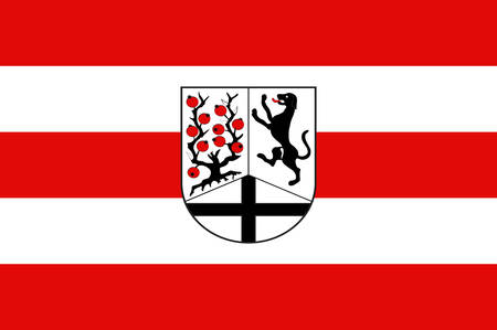 Flag of Delbrueck is a town in the east of North Rhine-Westphalia, Germany, located in the district Paderborn. Vector illustrationのイラスト素材