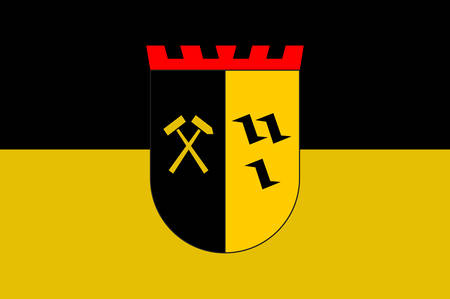 Flag of Gladbeck is a city in the district of Recklinghausen in North Rhine-Westphalia, Germany. Vector illustrationのイラスト素材