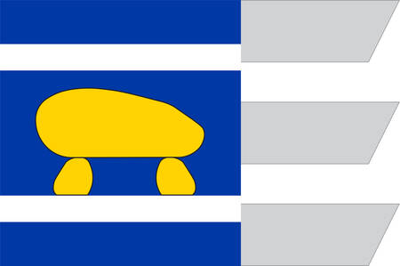 Flag of Heiden is a municipality in the district of Borken in the state of North Rhine-Westphalia, Germany. Vector illustrationのイラスト素材