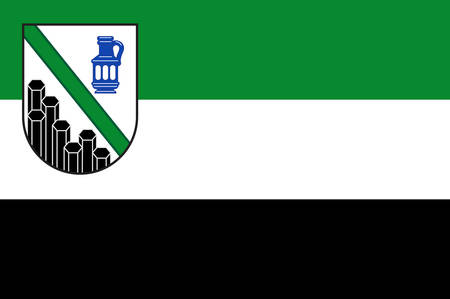 Flag of Westerwaldkreis is a district in the east of Rhineland-Palatinate, Germany. Vector illustrationのイラスト素材