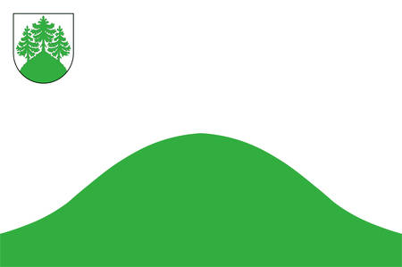 Flag of Tukums is a town in Latvia. Vector illustrationのイラスト素材