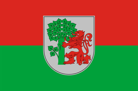 Flag of Liepaja is a city in western Latvia. Vector illustrationのイラスト素材