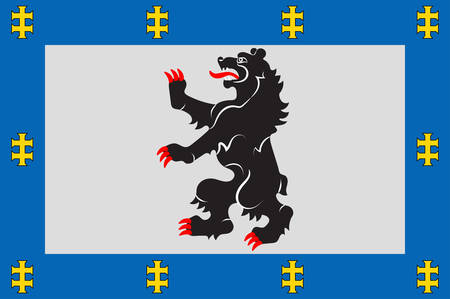 Flag of Siauliai County is one of ten counties in Lithuania. Vector illustrationのイラスト素材