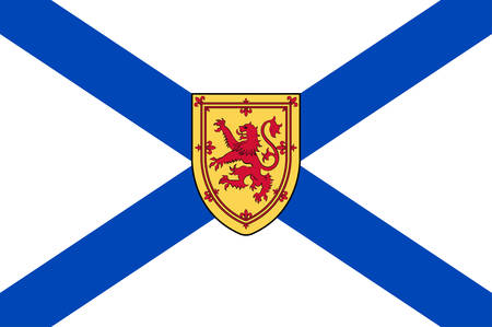 Flag of Nova Scotia is one of Canada three Maritime Provinces, and one of the four provinces that form Atlantic Canada. Vector illustrationのイラスト素材