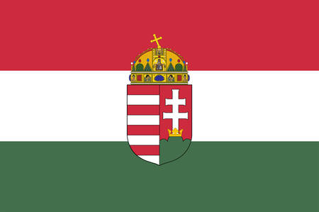 Flag of Hungary is a country in Central Europe. Vector illustrationのイラスト素材