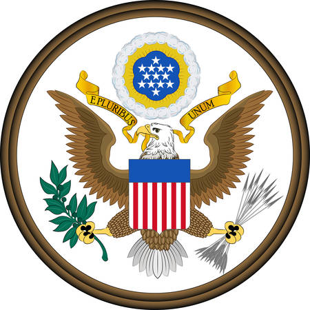Coat of arms of United States of America (USA). Vector illustrationのイラスト素材
