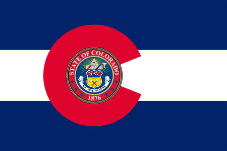 Flag of Colorado in United States. Vector illustrationのイラスト素材