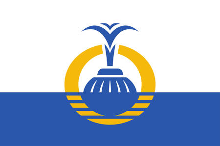 Flag of Orlando is a city in Florida, United States. Vector illustrationのイラスト素材