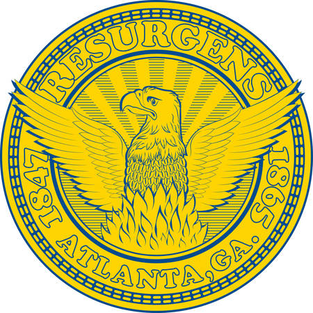 Coat of arms of Atlanta is the capital of Georgia state, United States. Vector illustrationのイラスト素材