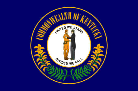 Flag of Kentucky state in United States. Vector illustrationのイラスト素材