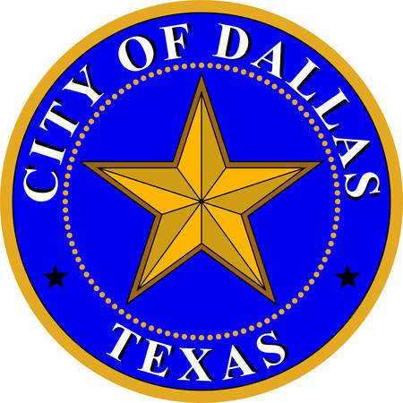 Coat of arms of Dallas is a city in the U.S. state of Texas. Vector illustrationのイラスト素材