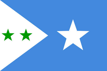 Flag of Galmudug State is an autonomous region in central Somalia. Vector illustrationのイラスト素材