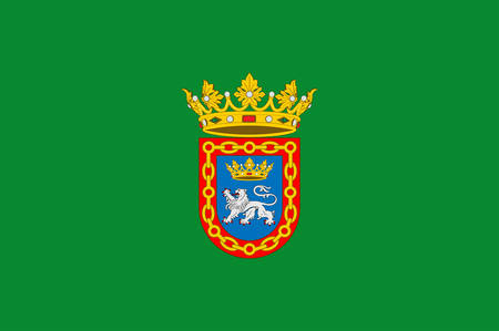 Flag of Pamplona is the historical capital city of Navarre, in Spain, and of the former Kingdom of Navarre. Vector illustrationのイラスト素材