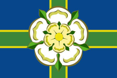 Flag of North Yorkshire is a non-metropolitan county and larger ceremonial county in England. Vector illustrationのイラスト素材