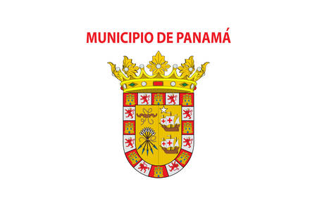 Flag of Panama City is the capital and largest city of Panama. Vector illustrationのイラスト素材