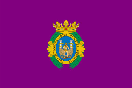 Flag of Cadiz is a city and port in southwestern Spain. It is the capital of the Province of Cadiz. Vector illustrationのイラスト素材