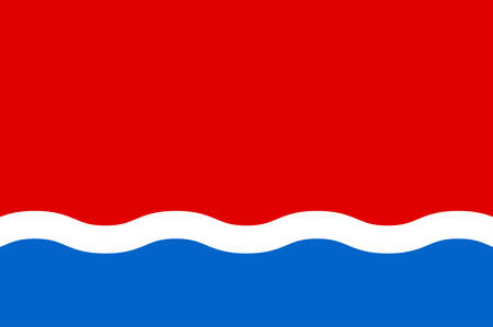 Flag of Amur Oblast is a federal subject of Russia in the Russian Far East. Vector illustrationのイラスト素材