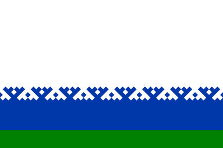 Flag of Nenets Autonomous Okrug is a federal subject of Russia. Vector illustrationのイラスト素材