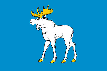Flag of Yoshkar-Ola is the capital city of the Mari El Republic, Russia. Vector illustrationのイラスト素材
