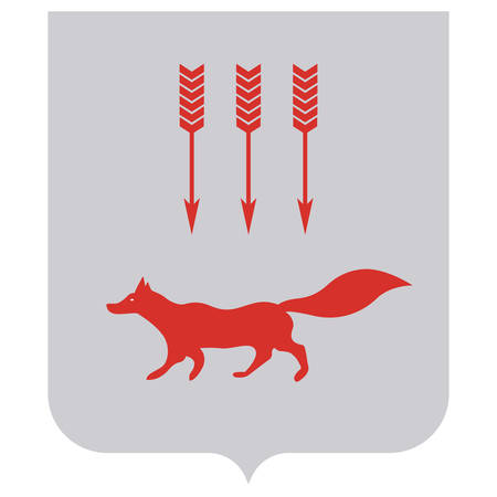 Coat of arms of Saransk is the capital city of the Republic of Mordovia, Russia. Vector illustrationのイラスト素材