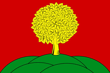 Flag of Lipetsk Oblast is a federal subject of Russia. Vector illustrationのイラスト素材