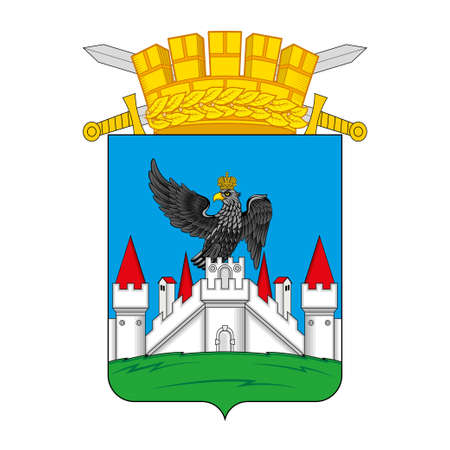 Coat of arms of Smolensk Oblast is a federal subject of Russia. Vector illustrationのイラスト素材