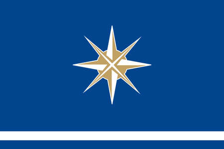 Flag of Taganrog is a port city in Rostov Oblast, Russia, on the north shore of the Taganrog Bay in the Sea of Azov. Vector illustrationのイラスト素材