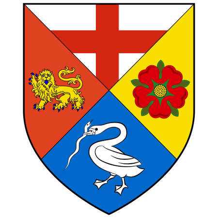 Flag of Athlone is a town in County Westmeath, Ireland. Vector illustrationのイラスト素材