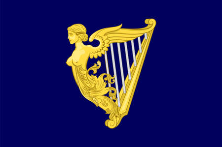 Flag of County Tipperary is a county in Ireland. It is located in the province of Munster. Vector illustrationのイラスト素材