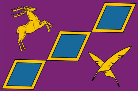 Flag of Killarney is a town in County Kerry, southwestern Ireland. Vector illustrationのイラスト素材