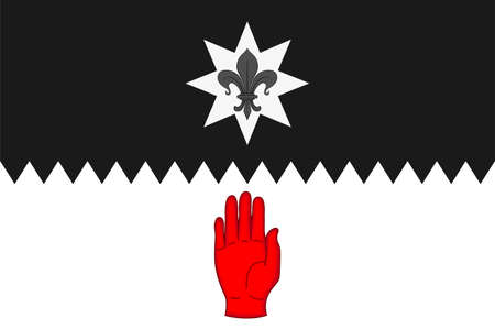 Flag of County Londonderry is one of the six counties of Northern Ireland. Vector illustrationのイラスト素材