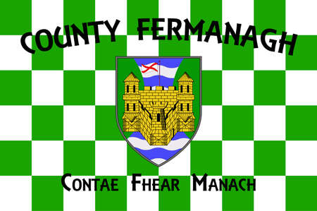 Flag of County Londonderry is one of the six counties of Northern Ireland. Vector illustrationのイラスト素材