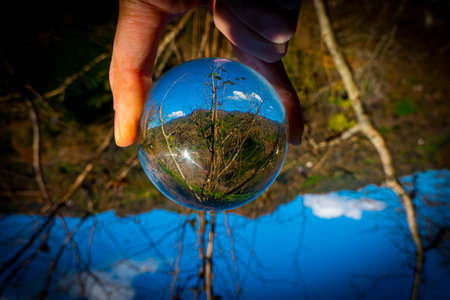 Sky lensball view