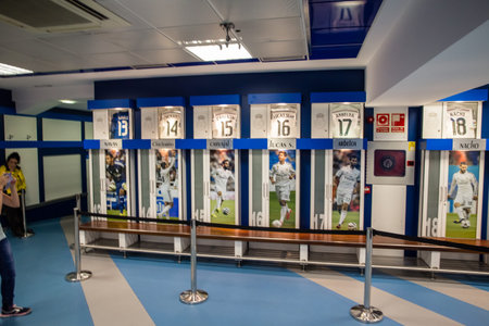 Santiago Bernabeu Stadium of Real Madrid on May 2015のeditorial素材