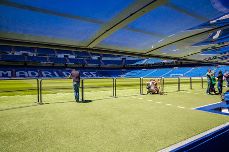 Santiago Bernabeu Stadium of Real Madrid on May 2015のeditorial素材