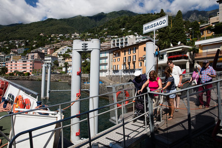 Enjoy the scenery of the Lake Maggioreのeditorial素材