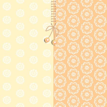 A set of simple patterns of seamless patterns. Cute string with a bead. For children's bed linen, kitchen linen.のイラスト素材