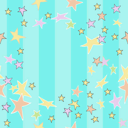 Seamless Patterns.Textures Christmas Backgrounds. Digital drawing Christmas sublimation. STARS ON BLUE STRIPES. Manual graphics. Wallpaper needlework for scrapbooking. Gift wrapping postcard templateのイラスト素材