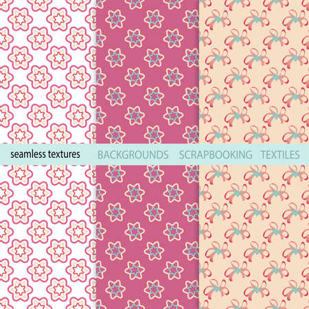 Seamless color background. The texture of simple doodle elements. Decorations for fabrics, children's textiles. For scrapbooking, packaging, gift products. digital template. Easter, Christmas backgroundのイラスト素材
