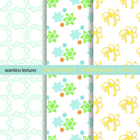 Seamless color background. The texture of simple doodle elements. Decorations for fabrics, children's textiles. For scrapbooking, packaging, gift products. digital template. Easter,Christmas backgroundのイラスト素材