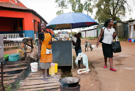 Streetmarket in Rongo, Kenya 2018のeditorial素材