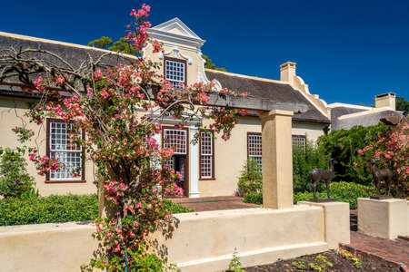 Somerset West, South Africa - January 30. 2020: The Vergere Wine Estate is located at Somerset West in South Africa. A bistro and restaurant are attached to the winery. Garden & Heritage Tour and Environmental Tour are availableのeditorial素材